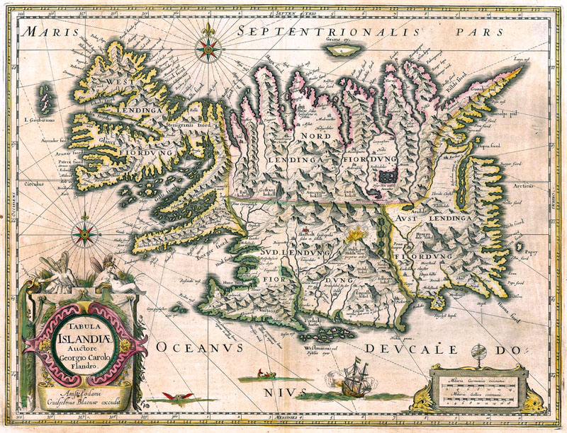 Islandia IJsland 1645 Willem Blaeu